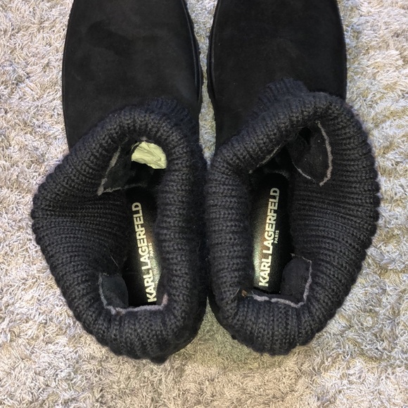 Karl Lagerfeld Paris - Wool Knit Sued Chelsea Boot - Picture 5 of 14